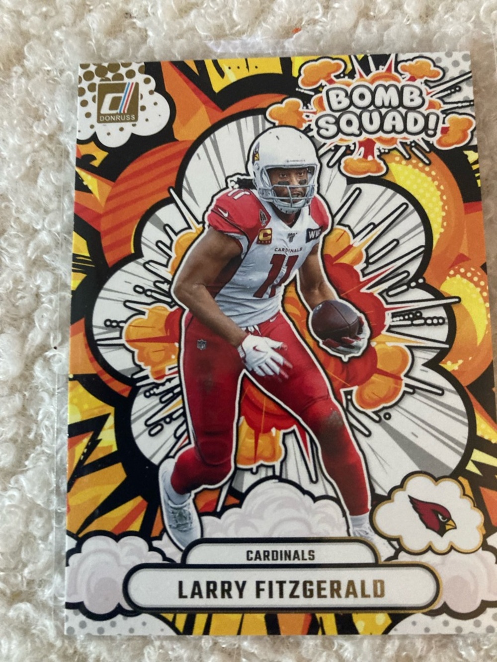 Russ Bomb Squad Larry Fitzgerald Arizona Cardinals Football Card - Red